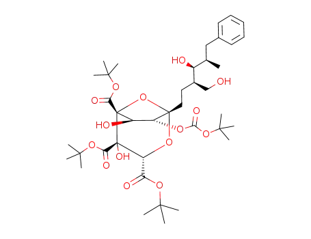 tri-tert-butyl [1S,1(3R,4S,5R),3S,4S,5R,6R,7R]-7-(tert-butoxycarbonyl)oxy-4,6-dihydroxy-1-[4-hydroxy-3-(hydroxymethyl)-5-methyl-6-phenylhexyl]-2,8-dioxabicyclo[3.2.1]octane-3,4,5-tricarboxylate