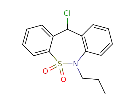 Molecular Structure of 26638-65-3 (5-chloro-10,10-dioxo-11-propyl-5,11-dihydrodibenzo<c,f><1,2>thiazepine)