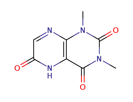 Molecular Structure of 61846-18-2 (2,4,6(3H)-Pteridinetrione, 1,5-dihydro-1,3-dimethyl-)