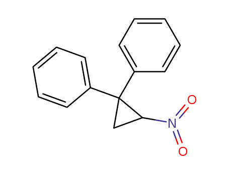Molecular Structure of 101097-15-8 (Cyclopropane, 2-nitro-1,1-diphenyl-)