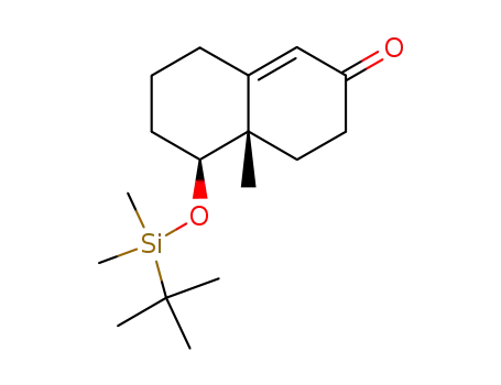Molecular Structure of 274914-64-6 (5-(<i>tert</i>-butyl-dimethyl-silanyloxy)-4a-methyl-4,4a,5,6,7,8-hexahydro-3<i>H</i>-naphthalen-2-one)