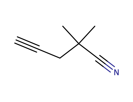 Molecular Structure of 29945-89-9 (4-Pentynenitrile, 2,2-dimethyl-)