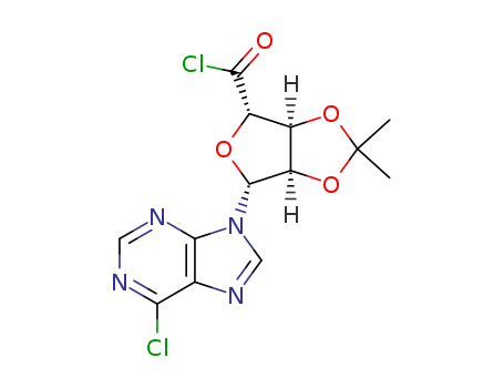 1-(6-Chloro-9H-purin-9-yl)-1-deoxy-2,3-O-isopropylidene-beta-D-ribofuranuronoyl chloride