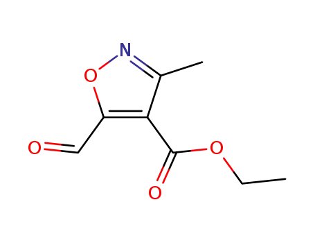 Molecular Structure of 129663-12-3 (Ethyl 5-formyl-3-methylisoxazole-4-carboxylate)