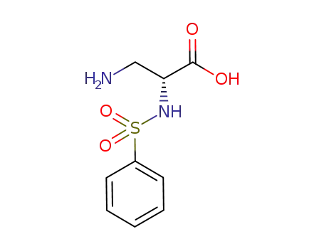 Molecular Structure of 182301-14-0 (3-Amino-(2R)-phenylsulfonylaminopropionicacid)