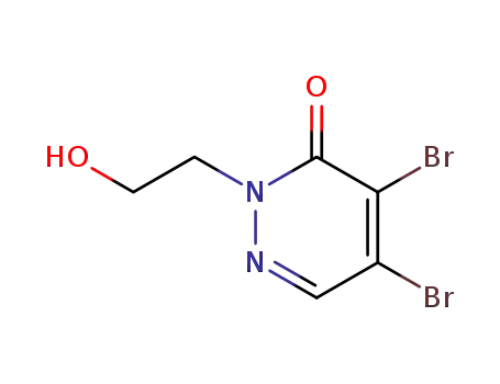 Molecular Structure of 17802-48-1 (3(2H)-Pyridazinone, 4,5-dibromo-2-(2-hydroxyethyl)-)
