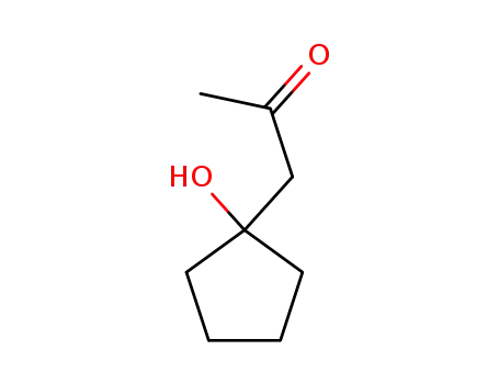 Molecular Structure of 38134-31-5 (1-(1-hydroxycyclopentyl)propan-2-one)