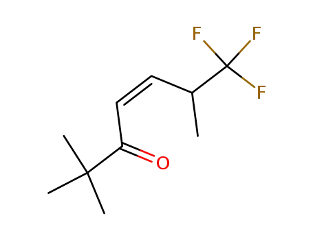 Molecular Structure of 371778-06-2 ((Z)-7,7,7-trifluoro-2,2,6-trimethylhept-4-en-3-one)