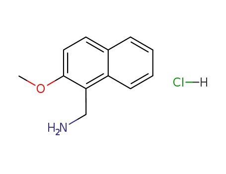 Molecular Structure of 100191-94-4 (1-(aminomethyl)-2-methoxynaphthalene hydrochloride)