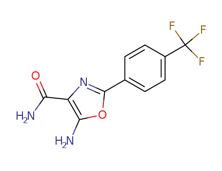 Molecular Structure of 354812-13-8 (4-Oxazolecarboxamide, 5-amino-2-[4-(trifluoromethyl)phenyl]-)