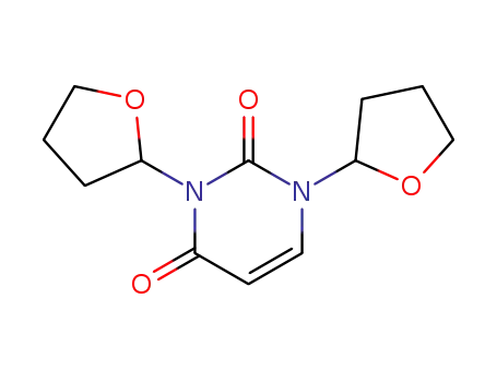 Molecular Structure of 67095-56-1 (2,4(1H,3H)-Pyrimidinedione, 1,3-bis(tetrahydro-2-furanyl)-)