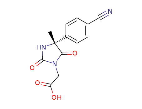 [4-(R)-(cyanophenyl)-4-methyl-2,5-dioxoimidazolidin-1-yl]acetic acid