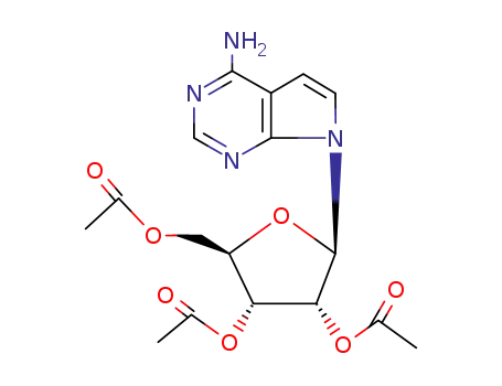Molecular Structure of 60343-84-2 (2',3',5'-tri-O-acetyltubercidin)