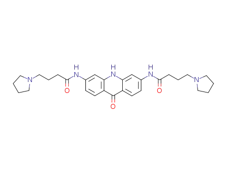 1-Pyrrolidinebutanamide,
N,N'-(9,10-dihydro-9-oxo-3,6-acridinediyl)bis-