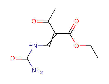 Molecular Structure of 6319-01-3 (ethyl 2-[(carbamoylamino)methylidene]-3-oxobutanoate)