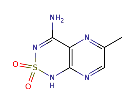 Molecular Structure of 132992-64-4 (4-amino-6-methyl-1H-pyrazino<2,3-c><1,2,6>thiadiazine 2,2-dioxide)