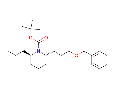 1-Piperidinecarboxylic acid, 2-[3-(phenylmethoxy)propyl]-6-propyl-,
1,1-dimethylethyl ester, (2S,6R)-