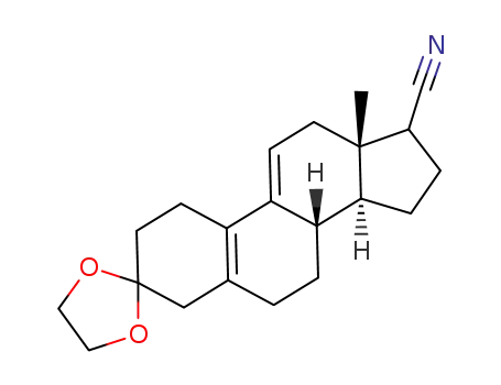 Molecular Structure of 240806-36-4 (17-cyano-3,3-[1,2-ethanediylbis(oxy)]estra-5<sup>(10)</sup>,9<sup>(11)</sup>-diene)