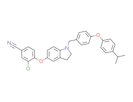 3-chloro-4-{1-[4-(4-isopropyl-phenoxy)-benzyl]-2,3-dihydro-1<i>H</i>-indol-5-yloxy}-benzonitrile