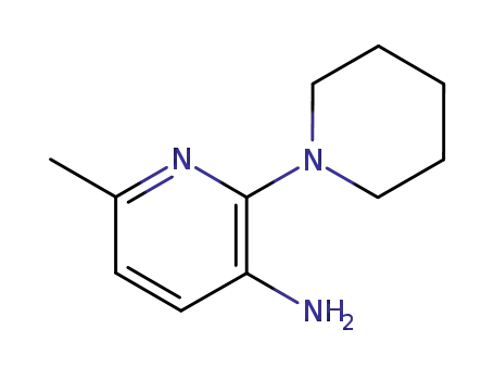 Molecular Structure of 313950-14-0 (6-METHYL-2-(1-PIPERIDINYL)-3-PYRIDINAMINE)