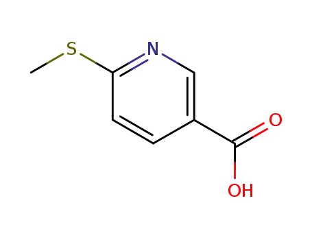 Molecular Structure of 74470-25-0 (3-Pyridinecarboxylic acid, 6-(methylthio)-)