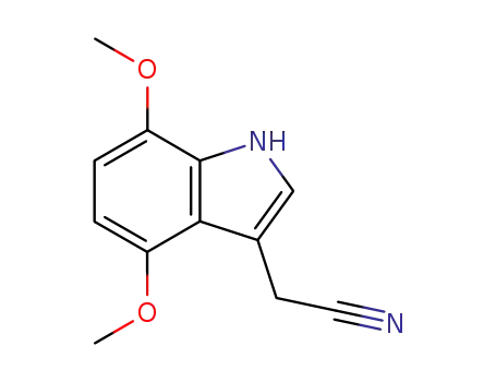 Molecular Structure of 15109-37-2 ((4,7-DIMETHOXY-1H-INDOL-3-YL)-ACETONITRILE)