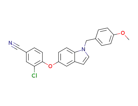 3-chloro-4-[1-(4-methoxy-benzyl)-1<i>H</i>-indol-5-yloxy]-benzonitrile
