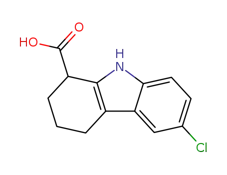 Molecular Structure of 50639-66-2 (6-CHLORO-2,3,4,9-TETRAHYDRO-1H-CARBAZOLE-1-CARBOXYLIC ACID)