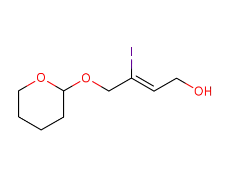 Molecular Structure of 158300-17-5 (2-Buten-1-ol, 3-iodo-4-[(tetrahydro-2H-pyran-2-yl)oxy]-, (2Z)-)
