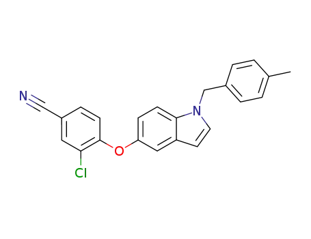 3-chloro-4-[1-(4-methyl-benzyl)-1<i>H</i>-indol-5-yloxy]-benzonitrile