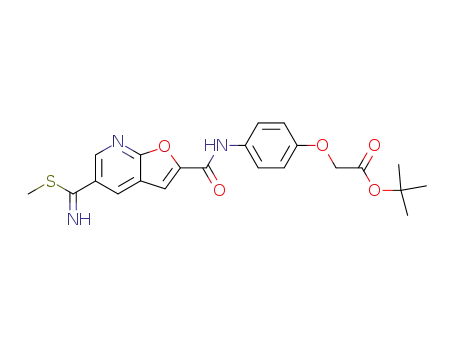 {4-[(5-methylsulfanylcarbonimidoyl-furo[2,3-<i>b</i>]pyridine-2-carbonyl)-amino]-phenoxy}-acetic acid <i>tert</i>-butyl ester