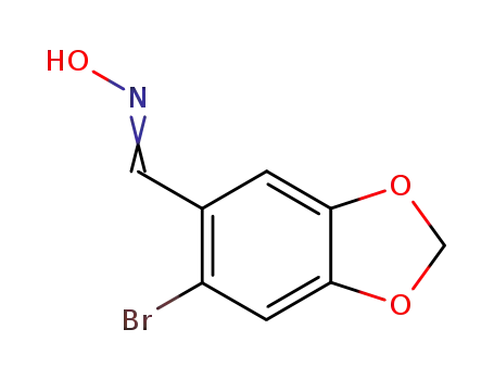 Molecular Structure of 65417-74-5 (6-BROMO-1,3-BENZODIOXOLE-5-CARBALDEHYDE OXIME)