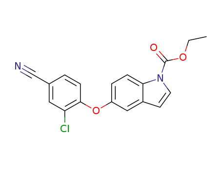 ethyl 5-(2-chloro-4-cyanophenoxy)-1H-indole-1-carboxylate