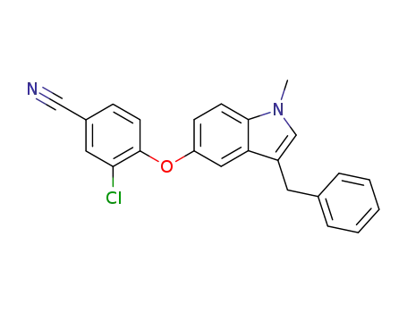 4-(3-benzyl-1-methyl-1<i>H</i>-indol-5-yloxy)-3-chloro-benzonitrile