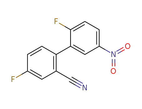 Molecular Structure of 425378-81-0 (4,2'-difluoro-5'-nitrobiphenyl-2-carbonitrile)