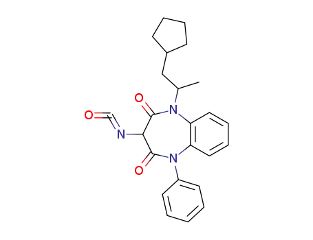 1-(3-cyclopentylprop-2-yl)-2,4-dioxo-3-isocyananto-5-phenyl-2,3,4,5-tetrahydro-1H-1,5-benzodiazepine