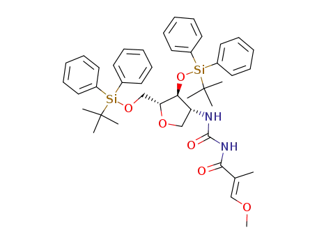 1-[(3R,4S,5R)-4-(tert-Butyl-diphenyl-silanyloxy)-5-(tert-butyl-diphenyl-silanyloxymethyl)-tetrahydro-furan-3-yl]-3-((E)-3-methoxy-2-methyl-acryloyl)-urea