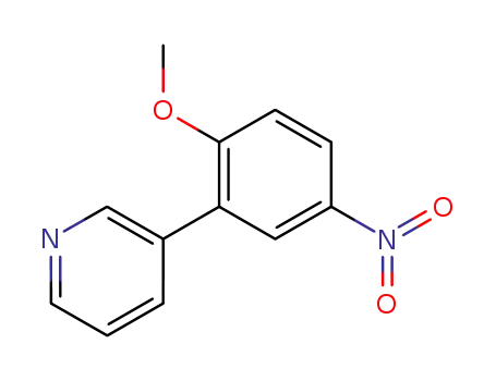 Molecular Structure of 462652-21-7 (3-(2-methoxy-5-nitro-phenyl)-pyridine)