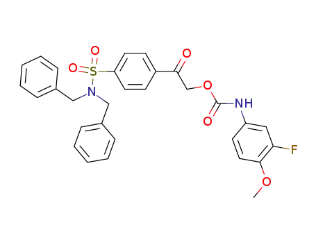 (3-fluoro-4-methoxy-phenyl)-carbamic acid 2-(4-dibenzylsulfamoyl-phenyl)-2-oxo-ethyl ester