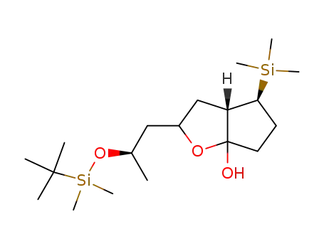 2-[2-(<i>tert</i>-butyl-dimethyl-silanyloxy)-propyl]-4-trimethylsilanyl-hexahydro-cyclopenta[<i>b</i>]furan-6a-ol