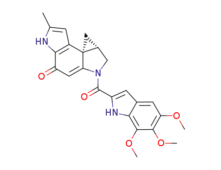 Cyclopropa[c]pyrrolo[3,2-e]indol-4(5H)-one,1,2,8,8a-tetrahydro-6-methyl-2-[(5,6,7-trimethoxy-1H-indol-2-yl)carbonyl]-,(7bR,8aS)-