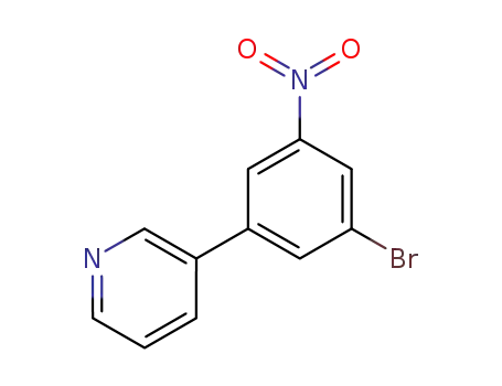 Molecular Structure of 264617-00-7 (3-(3-bromo-5-nitro-phenyl)-pyridine)