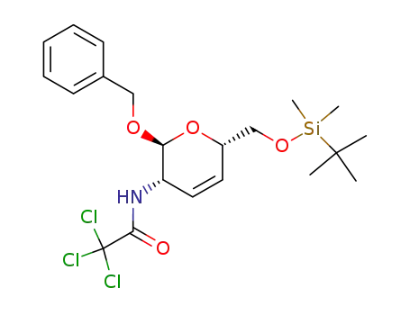 (2S,3S,6S)-6-(tert-butyldimethylsilyloxymethyl)-3-(2,2,2-trichloroacetylamino)-2-(benzyloxy)-2H-3,6-dihydropyran