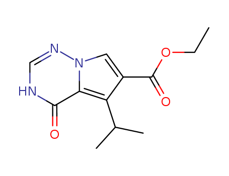 Ethyl 4-hydroxy-5-isopropylpyrrolo[1,2-f][1,2,4]triazine-6-carboxylate 651744-40-0