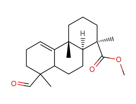 Molecular Structure of 287401-12-1 ((1R,4aR,10aS)-8-Formyl-1,4a,8-trimethyl-1,2,3,4,4a,6,7,8,8a,9,10,10a-dodecahydro-phenanthrene-1-carboxylic acid methyl ester)