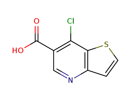 Molecular Structure of 90690-94-1 (7-CHLOROTHIENO[3,2-B]PYRIDINE-6-CARBOXYLIC ACID)