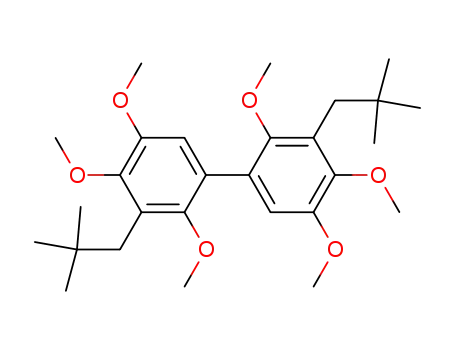 Molecular Structure of 211734-36-0 (1,1'-Biphenyl, 3,3'-bis(2,2-dimethylpropyl)-2,2',4,4',5,5'-hexamethoxy-)
