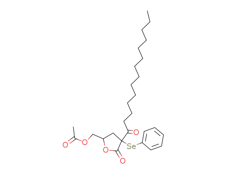 acetic acid 5-oxo-4-phenylselanyl-4-tetradecanoyl-tetrahydro-furan-2-ylmethyl ester
