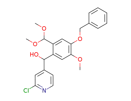 (4-benzyloxy-2-dimethoxymethyl-5-methoxy-phenyl)-(2-chloro-pyridin-4-yl)-methanol