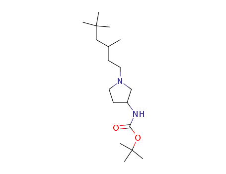 Molecular Structure of 828928-32-1 (Carbamic acid, [1-(3,5,5-trimethylhexyl)-3-pyrrolidinyl]-,
1,1-dimethylethyl ester)